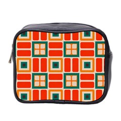 Squares And Rectangles In Retro Colors Mini Toiletries Bag (two Sides) by LalyLauraFLM