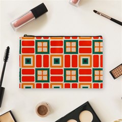 Squares And Rectangles In Retro Colors Cosmetic Bag by LalyLauraFLM