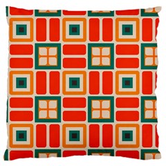 Squares And Rectangles In Retro Colors 	large Flano Cushion Case (two Sides) by LalyLauraFLM