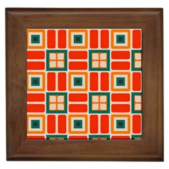 Squares And Rectangles In Retro Colors 			framed Tile by LalyLauraFLM