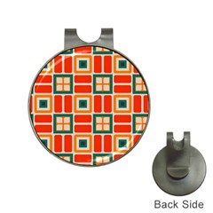 Squares And Rectangles In Retro Colors 			golf Ball Marker Hat Clip by LalyLauraFLM