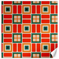 Squares And Rectangles In Retro Colors 			canvas 16  X 16  by LalyLauraFLM