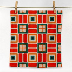 Squares And Rectangles In Retro Colors 			face Towel by LalyLauraFLM