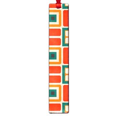 Squares And Rectangles In Retro Colors 			large Book Mark by LalyLauraFLM