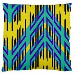 Tribal Angles 	large Flano Cushion Case (two Sides) by LalyLauraFLM