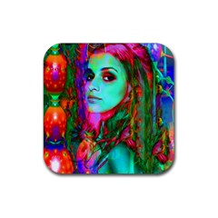 Alice In Wonderland Rubber Coaster (square)  by icarusismartdesigns