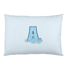 A Is For Alligator Blue Pillow Cases by SalonOfArtDesigns