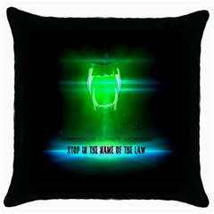 Stop In The Name Of The Law Throw Pillow Cases (black)