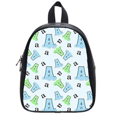 A Is For Alligator Blue School Bags (small)  by SalonOfArtDesigns