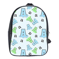 A Is For Alligator Blue School Bags (xl)  by SalonOfArtDesigns