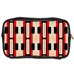 Rectangles And Stripes Pattern Toiletries Bag (two Sides) by LalyLauraFLM