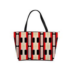 Rectangles And Stripes Pattern Classic Shoulder Handbag by LalyLauraFLM