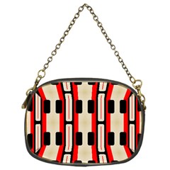 Rectangles And Stripes Pattern 	chain Purse (two Sides) by LalyLauraFLM