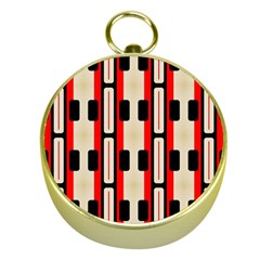 Rectangles And Stripes Pattern 			gold Compass by LalyLauraFLM