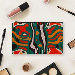 Retro Colors Chaos Cosmetic Bag by LalyLauraFLM