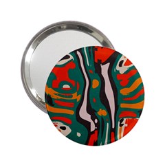 Retro Colors Chaos 			2 25  Handbag Mirror by LalyLauraFLM