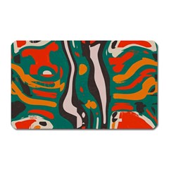 Retro Colors Chaos 			magnet (rectangular) by LalyLauraFLM