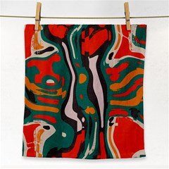 Retro Colors Chaos 			face Towel by LalyLauraFLM