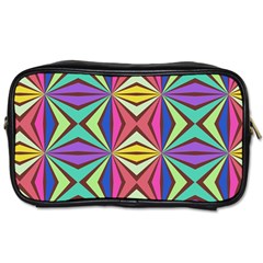 Connected Shapes In Retro Colors  Toiletries Bag (two Sides) by LalyLauraFLM