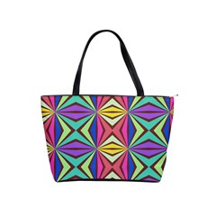 Connected Shapes In Retro Colors  Classic Shoulder Handbag by LalyLauraFLM