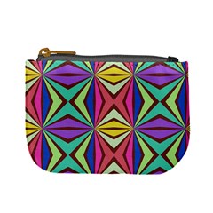 Connected Shapes In Retro Colors  	mini Coin Purse