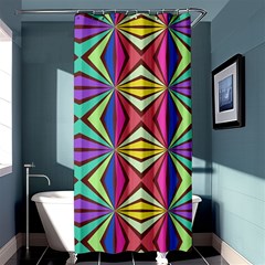 Connected Shapes In Retro Colors  	shower Curtain 36  X 72  by LalyLauraFLM