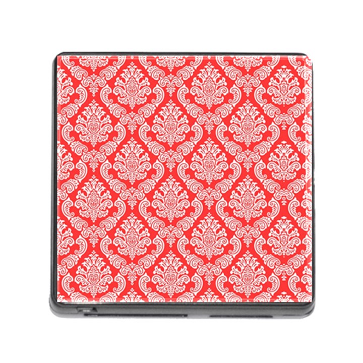 Salmon Damask Memory Card Reader (Square)