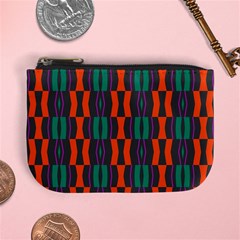 Green Orange Shapes Pattern 	mini Coin Purse by LalyLauraFLM