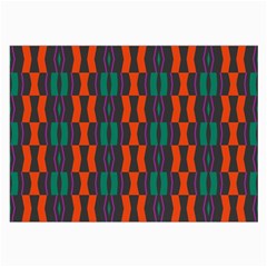 Green Orange Shapes Pattern 			large Glasses Cloth by LalyLauraFLM