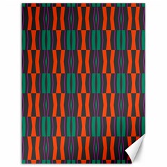 Green Orange Shapes Pattern 			canvas 12  X 16  by LalyLauraFLM