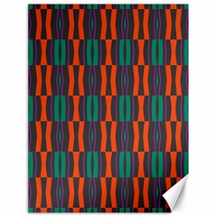 Green Orange Shapes Pattern 			canvas 18  X 24  by LalyLauraFLM