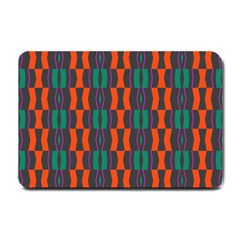 Green Orange Shapes Pattern 			small Doormat by LalyLauraFLM