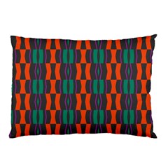 Green Orange Shapes Pattern 			pillow Case by LalyLauraFLM