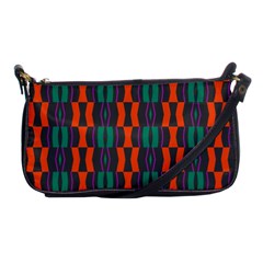 Green Orange Shapes Pattern 			shoulder Clutch Bag by LalyLauraFLM