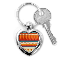 Tribal Shapes  			key Chain (heart) by LalyLauraFLM