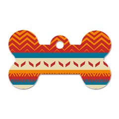 Tribal Shapes  			dog Tag Bone (one Side) by LalyLauraFLM