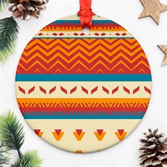 Tribal Shapes  			ornament (round) by LalyLauraFLM