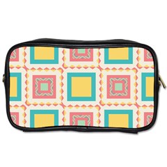 Pastel Squares Pattern 			toiletries Bag (one Side)