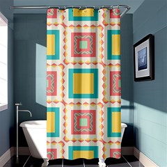 Pastel Squares Pattern 	shower Curtain 36  X 72  by LalyLauraFLM