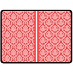 Salmon Damask Double Sided Fleece Blanket (Large)  80 x60  Blanket Back