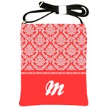 Monogrammed Salmon Damask Front