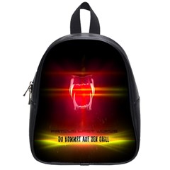 Famous Last Words - Du Kommst Auf Den Grill School Bags (small)  by RespawnLARPer