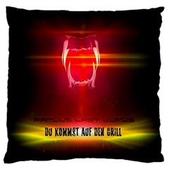 Famous Last Words - Du Kommst Auf Den Grill Large Flano Cushion Cases (two Sides) 