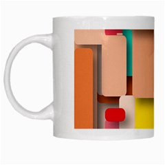 Rounded Rectangles White Mugs by hennigdesign