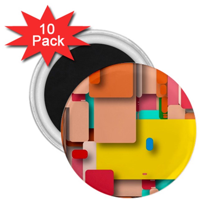 Rounded Rectangles 2.25  Magnets (10 pack) 