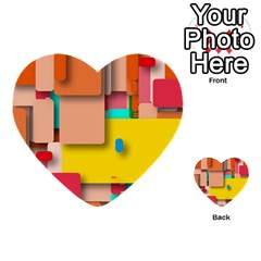 Rounded Rectangles Multi-purpose Cards (heart)  by hennigdesign