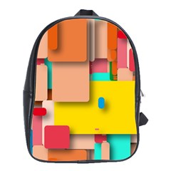 Rounded Rectangles School Bags(large)  by hennigdesign