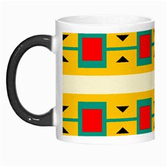 Connected Squares And Triangles Morph Mug by LalyLauraFLM