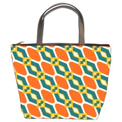 Chains And Squares Pattern 	bucket Bag by LalyLauraFLM