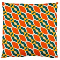 Chains And Squares Pattern 	large Flano Cushion Case (two Sides) by LalyLauraFLM